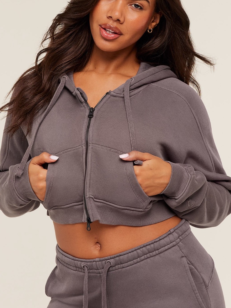 Pump Zip Through Hoodie - Gray